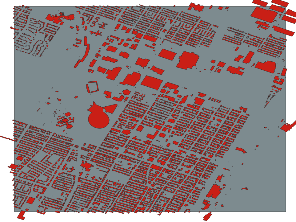 Selection of footprints around Olympic Stadium