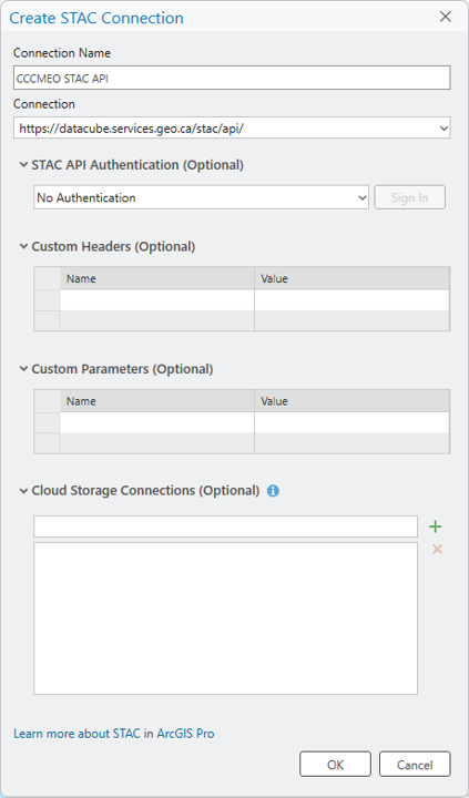 STAC Connection configuration