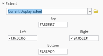 Current display extent filtering