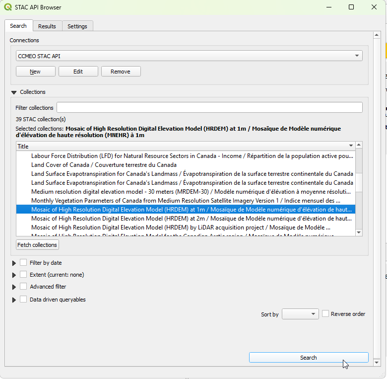 Navigateur de collections