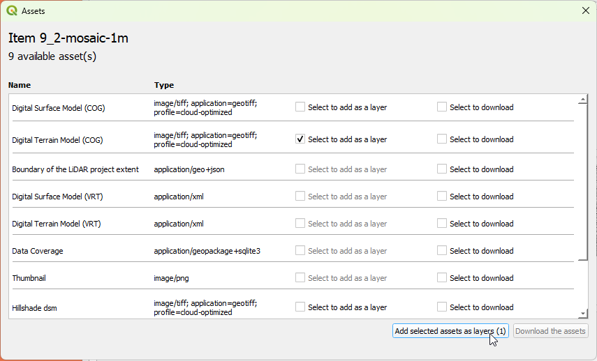 Charger une tuile unique